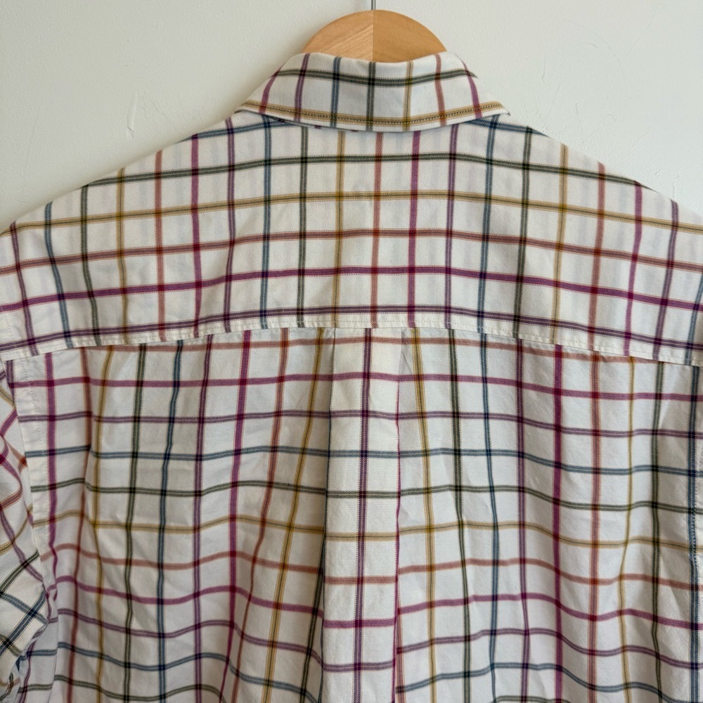 Rainbow Plaid Button Down Men's Small - Picture 7 of 9